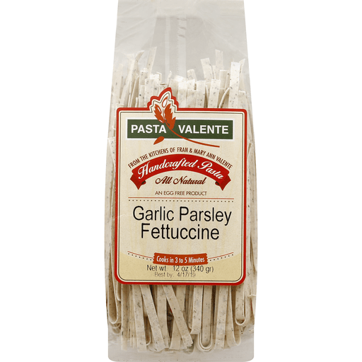 slide 2 of 2, Pasta Valente Garlic Parsley Fettuccine, 12 oz