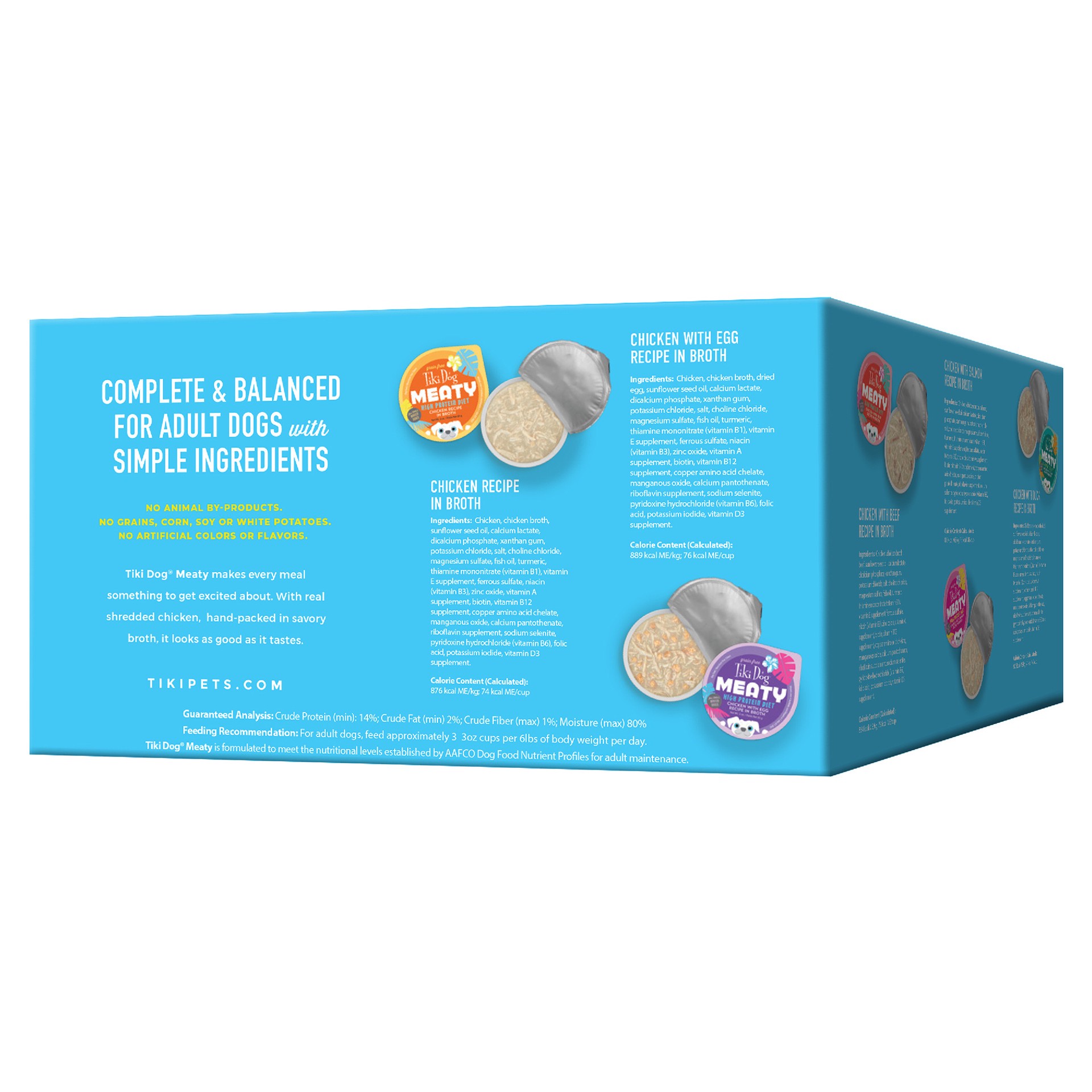 slide 4 of 8, Tiki Dog® Meaty Adult Wet Dog Food - Variety Pack, 10 Count, 30 oz