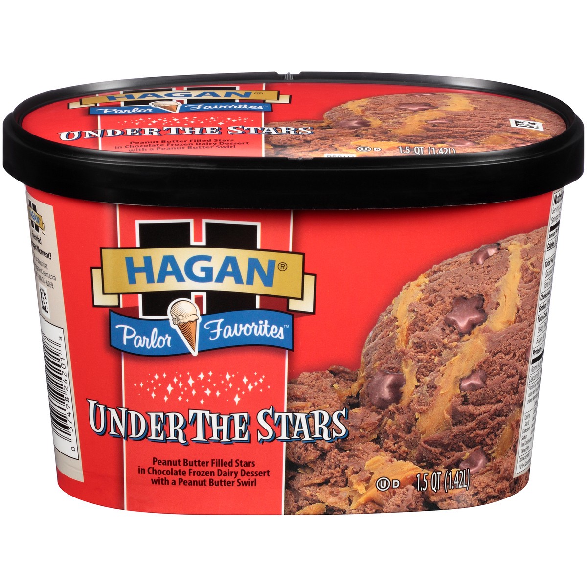 slide 1 of 10, Hagan Parlor Favorites Under the Stars Ice Cream 1.5 qt. Tub, 1.42 liter