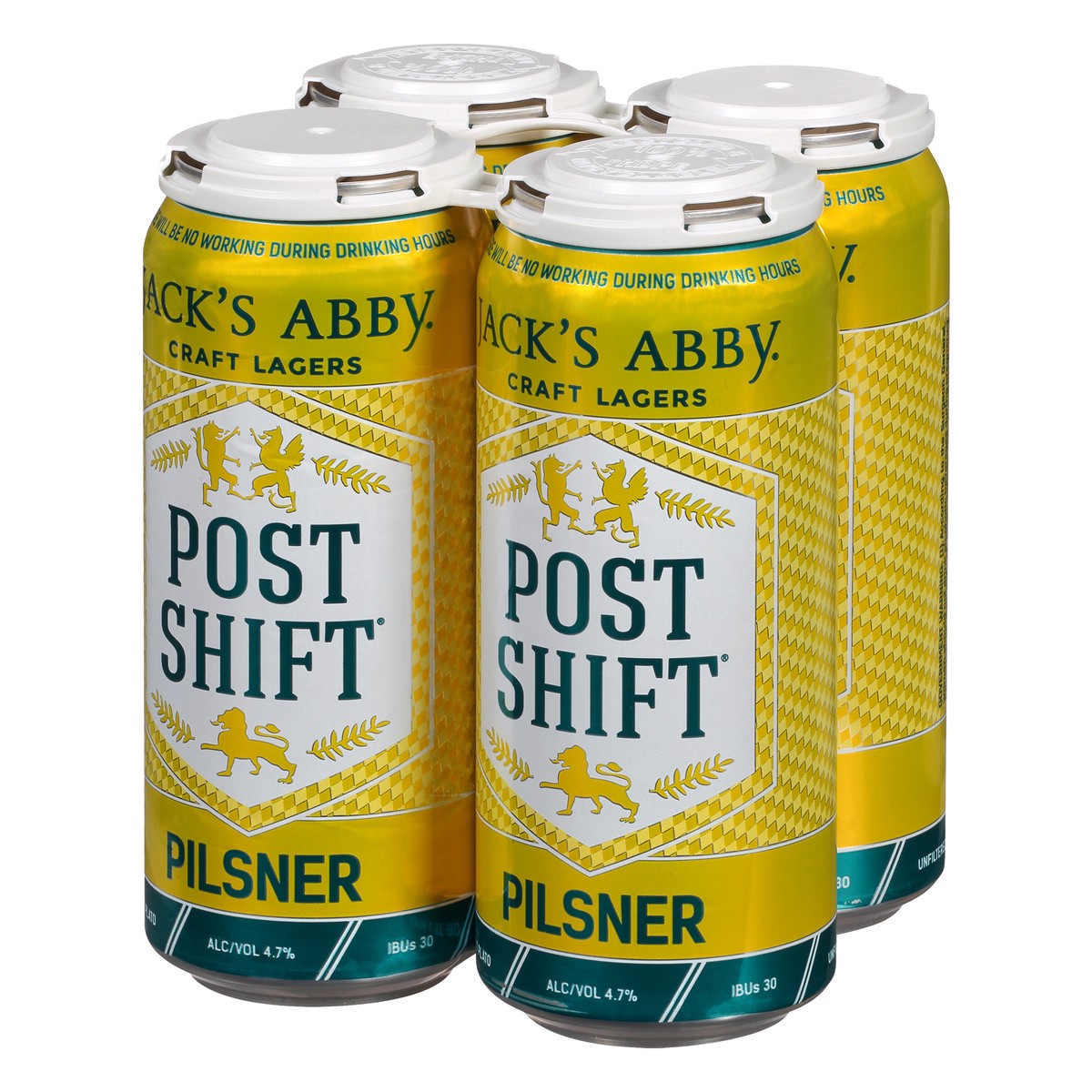 slide 2 of 10, Jack's Abby Pilsner Post Shift Beer 4 ea, 16 oz