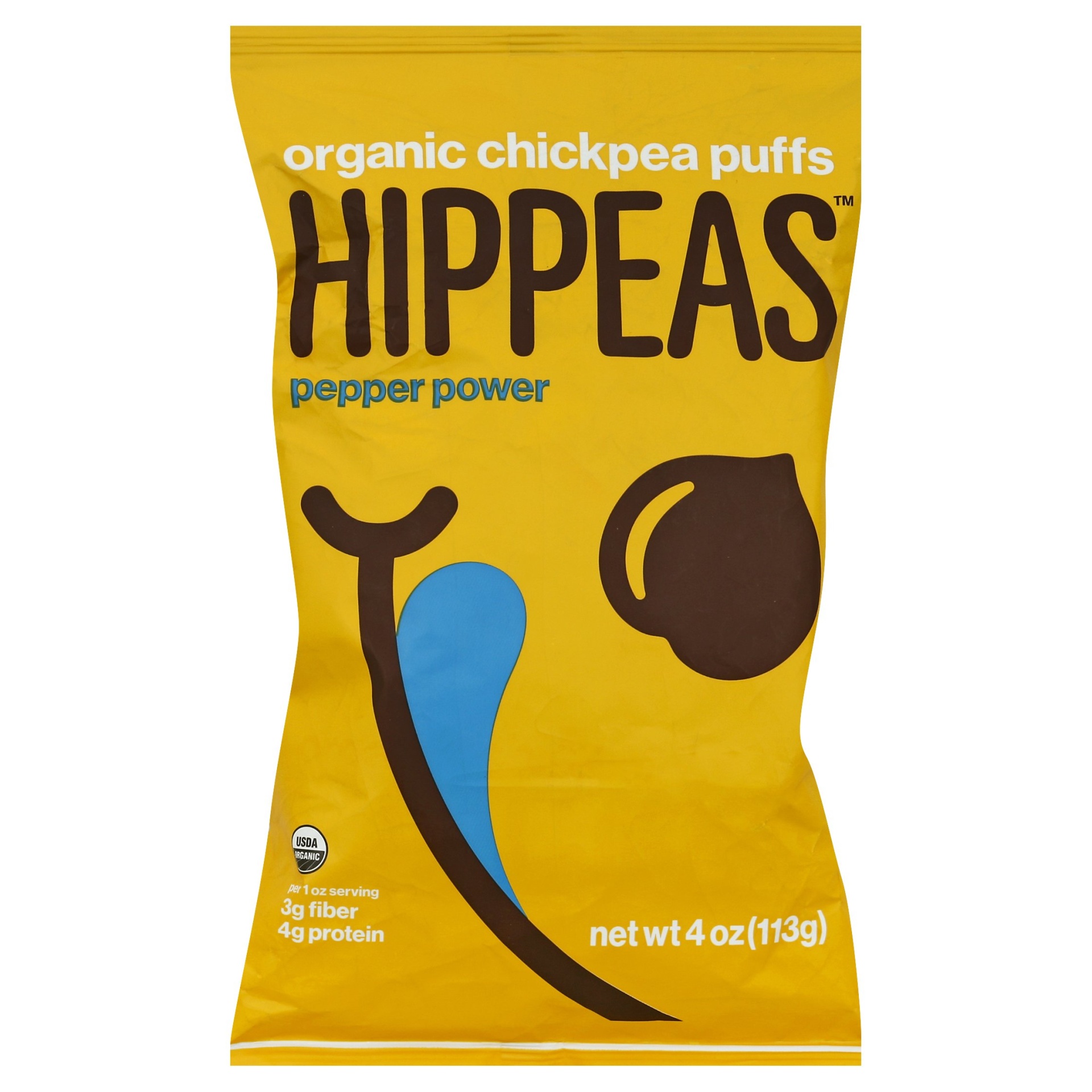 slide 1 of 1, HIPPEAS Chickpea Puff Pepper, 4 oz