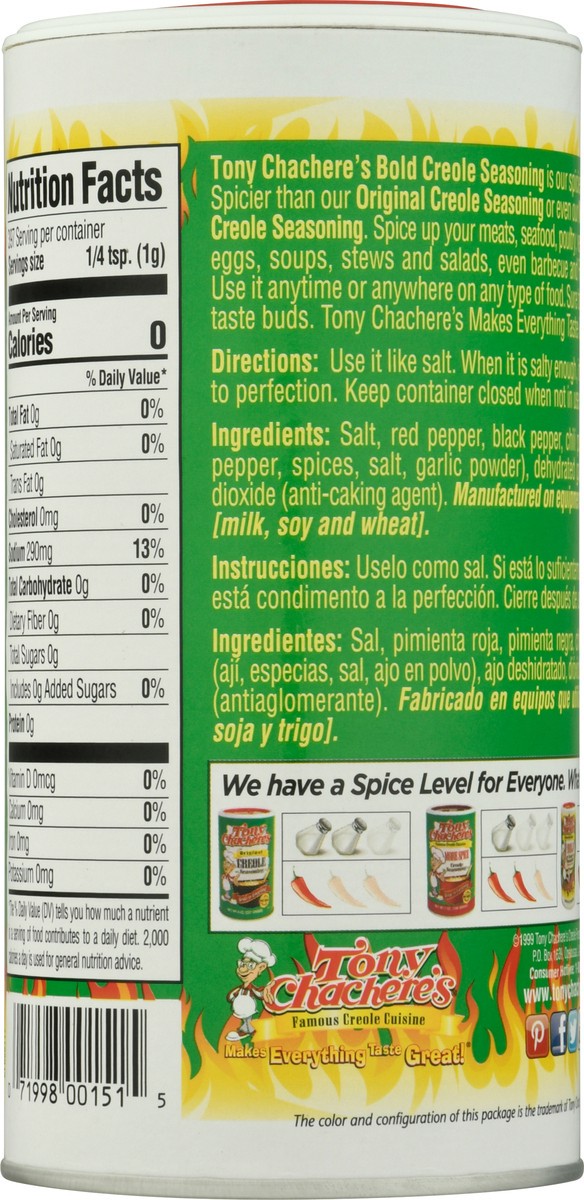 Tony Chachere's Bold Creole Seasoning - Shop Spice Mixes at H-E-B