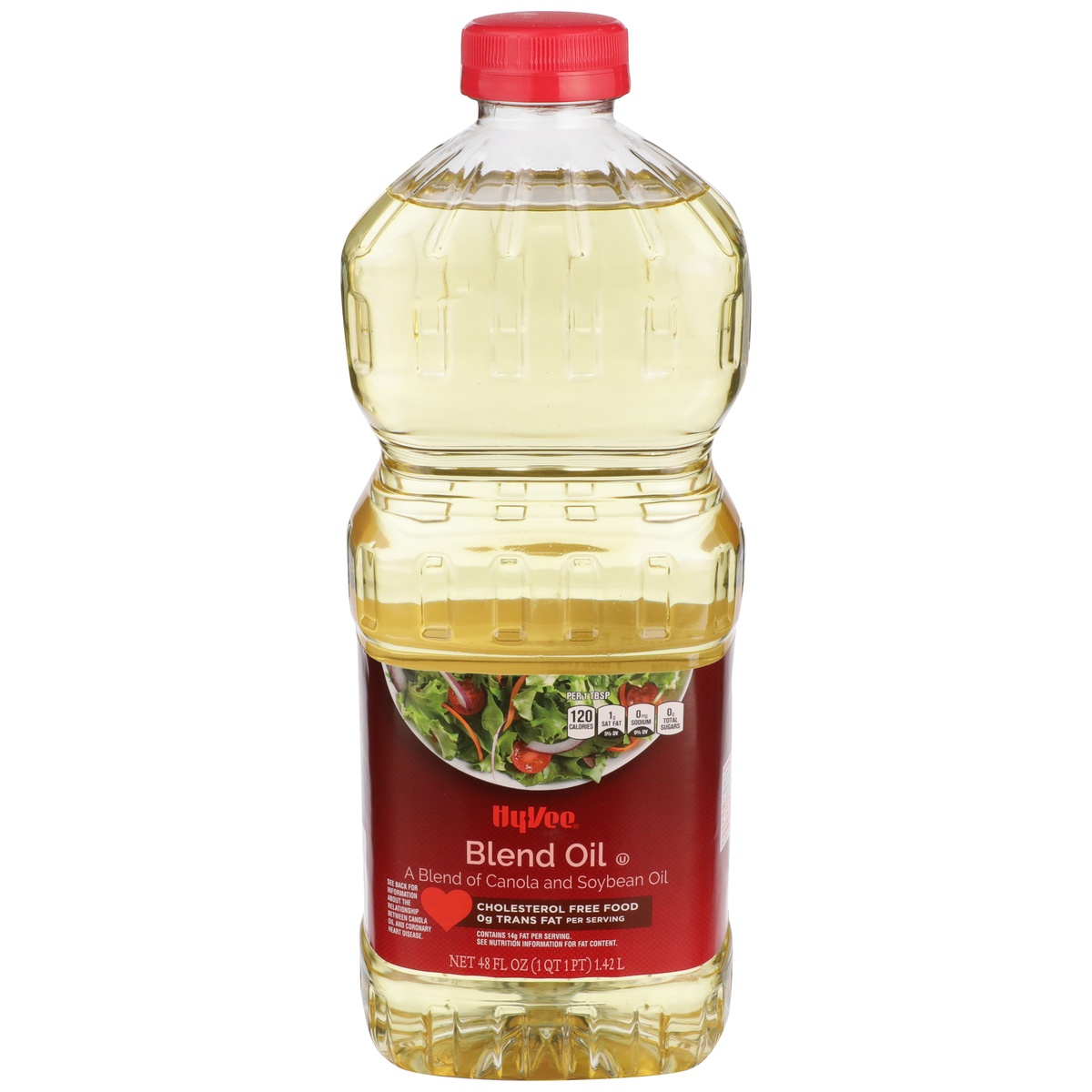 slide 1 of 1, Hy-vee Blend Of Canola And Soybean Oil, 48 fl oz