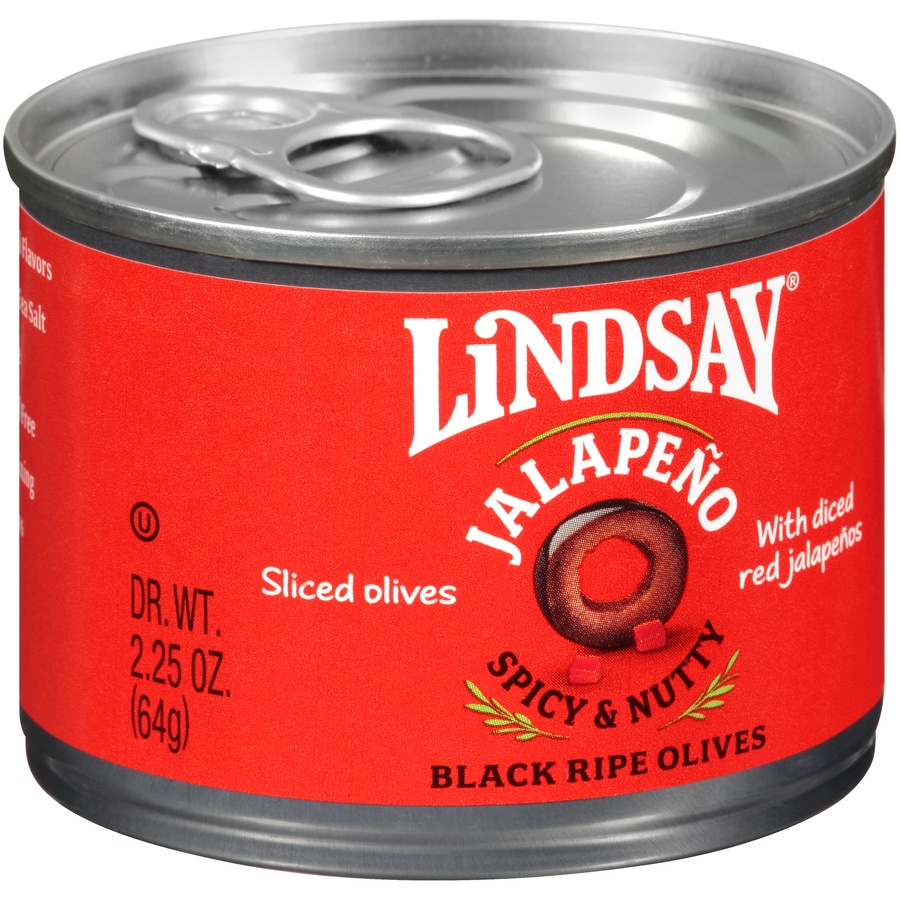 slide 2 of 8, Lindsay Ripe Olives Sliced W/Jalapenos, 2.25 oz