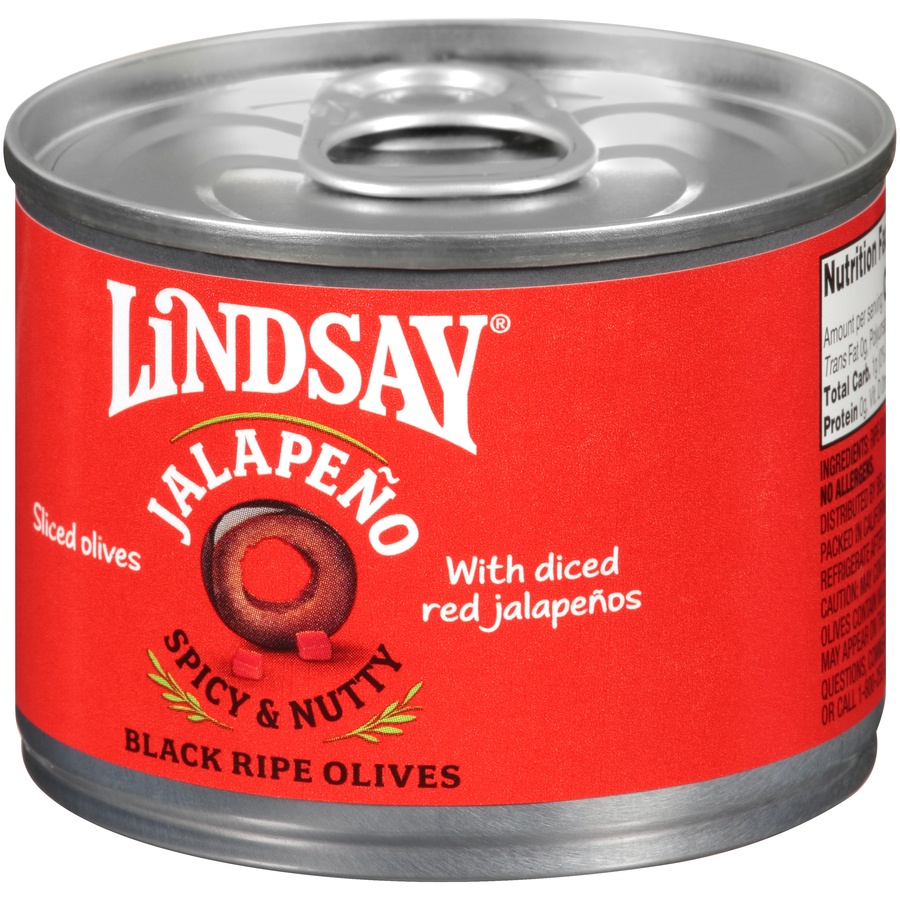 slide 3 of 8, Lindsay Ripe Olives Sliced W/Jalapenos, 2.25 oz