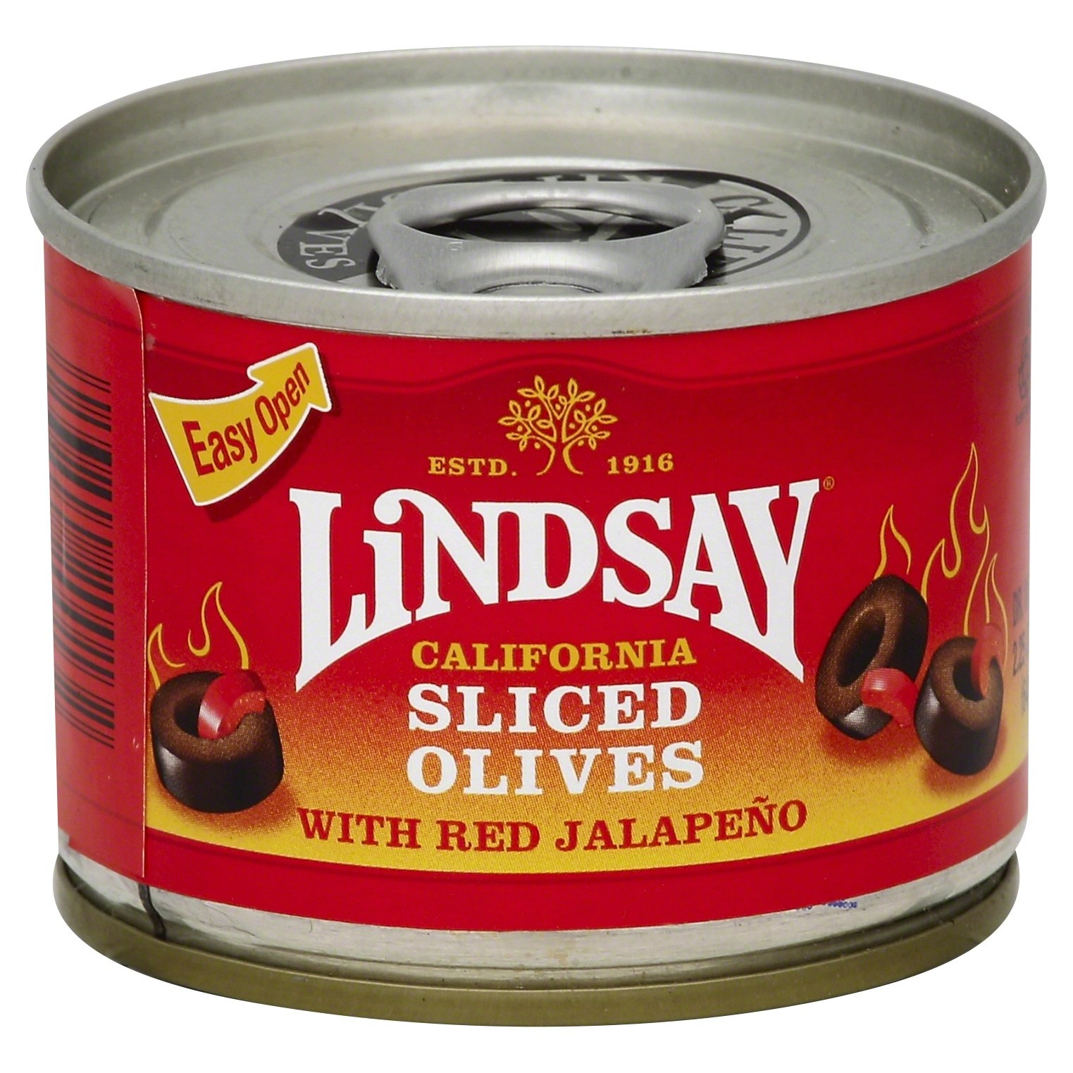 slide 1 of 8, Lindsay Ripe Olives Sliced W/Jalapenos, 2.25 oz