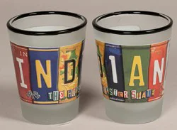 Indiana License Plate Shot Glass