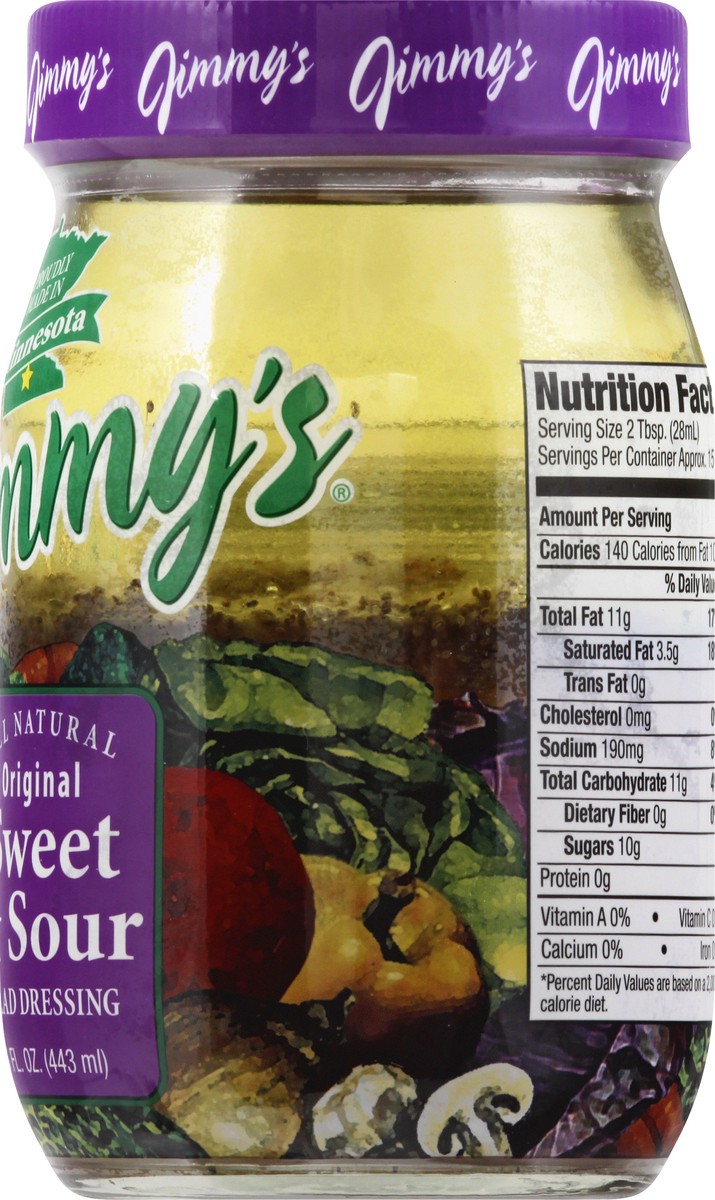 slide 4 of 13, Jimmys Original Sweet & Sour Salad Dressing 15 oz, 15 oz