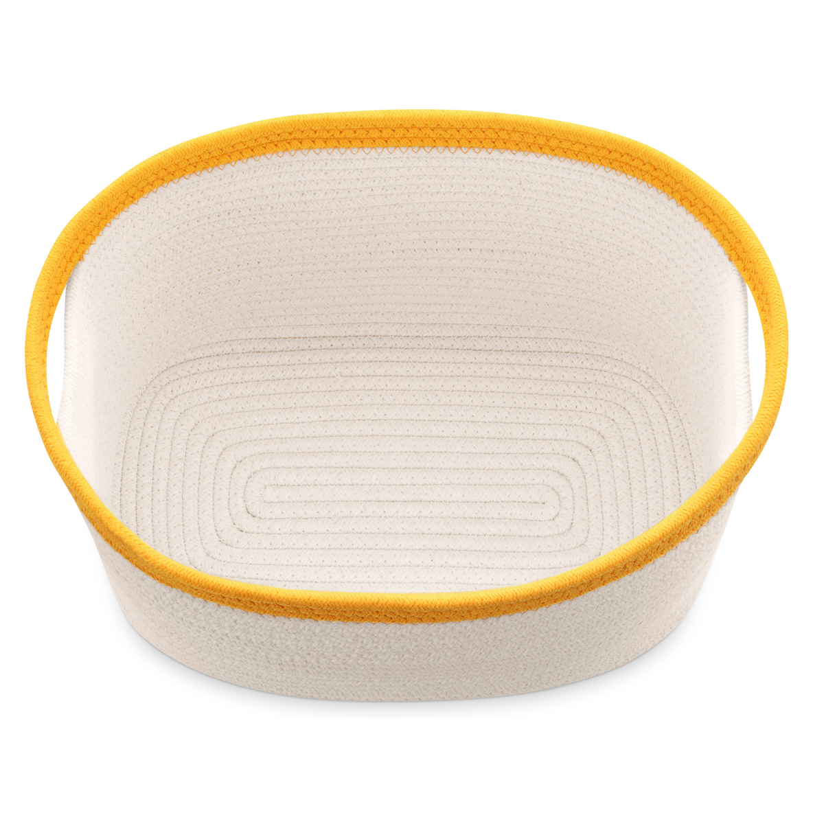 slide 4 of 4, Whitmor Rop Bin Natural With Saffron Yellow Accent Top, 1 ct