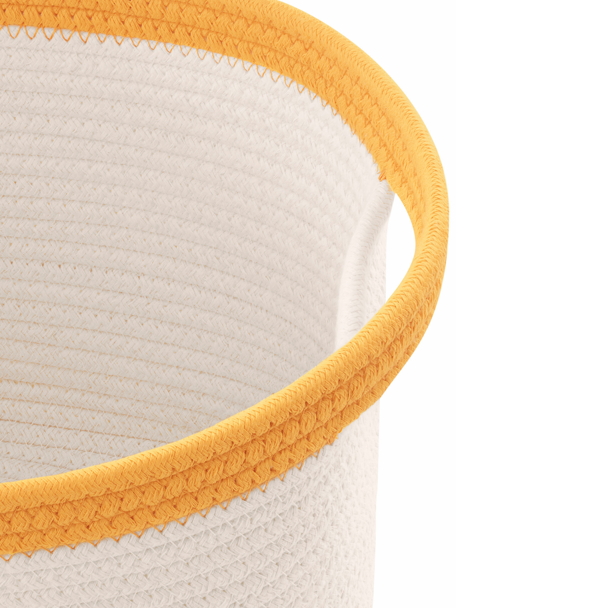 slide 3 of 4, Whitmor Rop Bin Natural With Saffron Yellow Accent Top, 1 ct