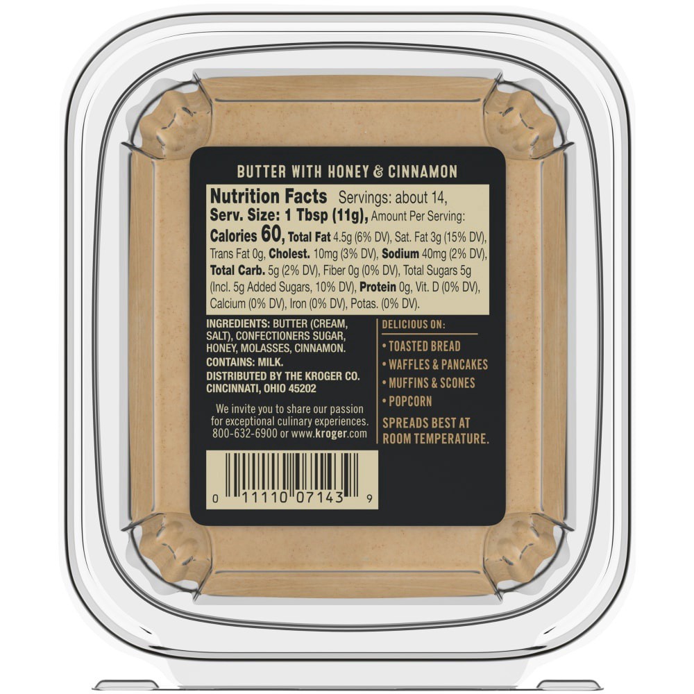 slide 2 of 2, Private Selection Honey & Cinnamon Premium Butter, 5.5 oz
