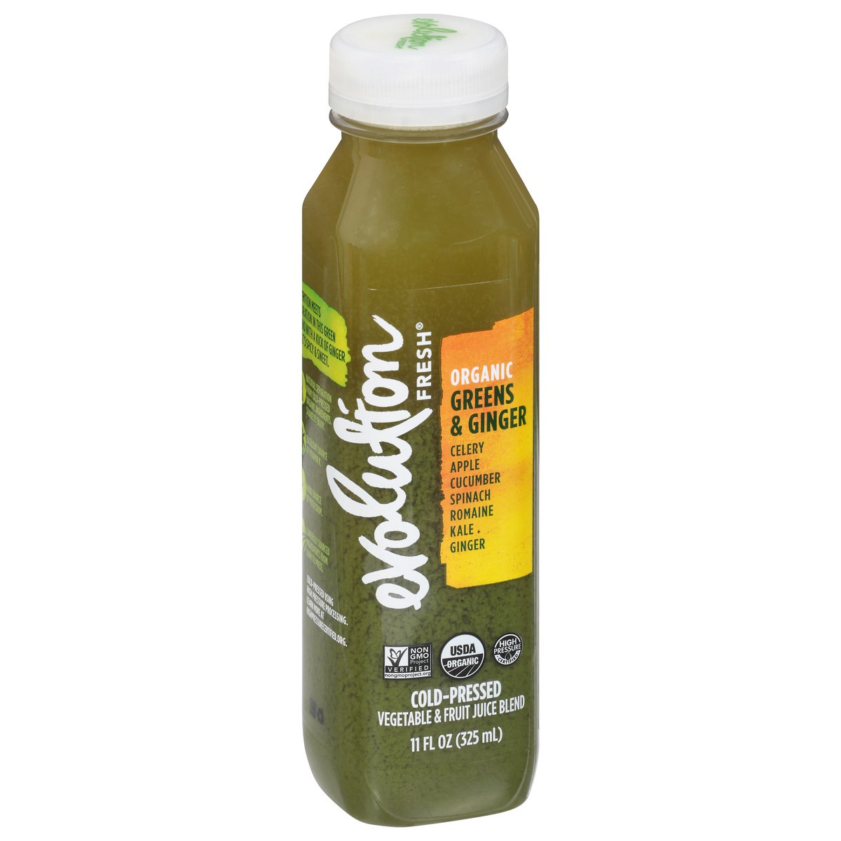 slide 5 of 9, Evolution Fresh Organic Greens & Ginger Cold-Pressed Vegetable & Fruit Juice Blend 11 oz., 11 fl oz