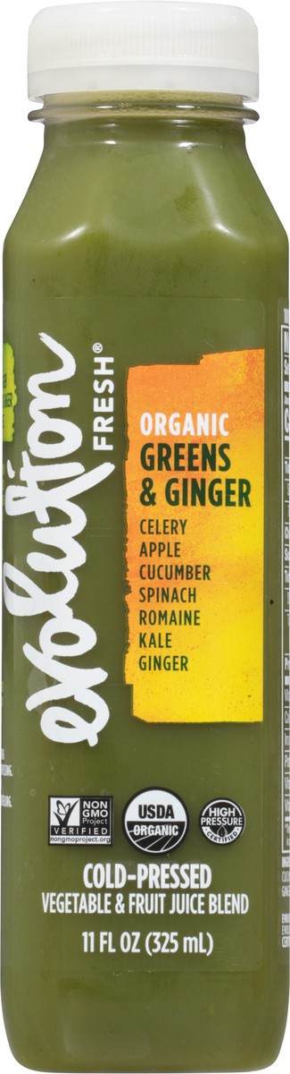 slide 8 of 9, Evolution Fresh Organic Greens & Ginger Cold-Pressed Vegetable & Fruit Juice Blend 11 oz., 11 fl oz