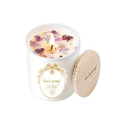 Vanderpump Home Dried Flowers Candle with Lid - Villa Blanca