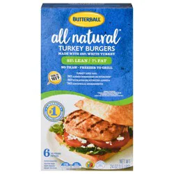 Butterball 98%/7% Turkey Burgers 6 ea
