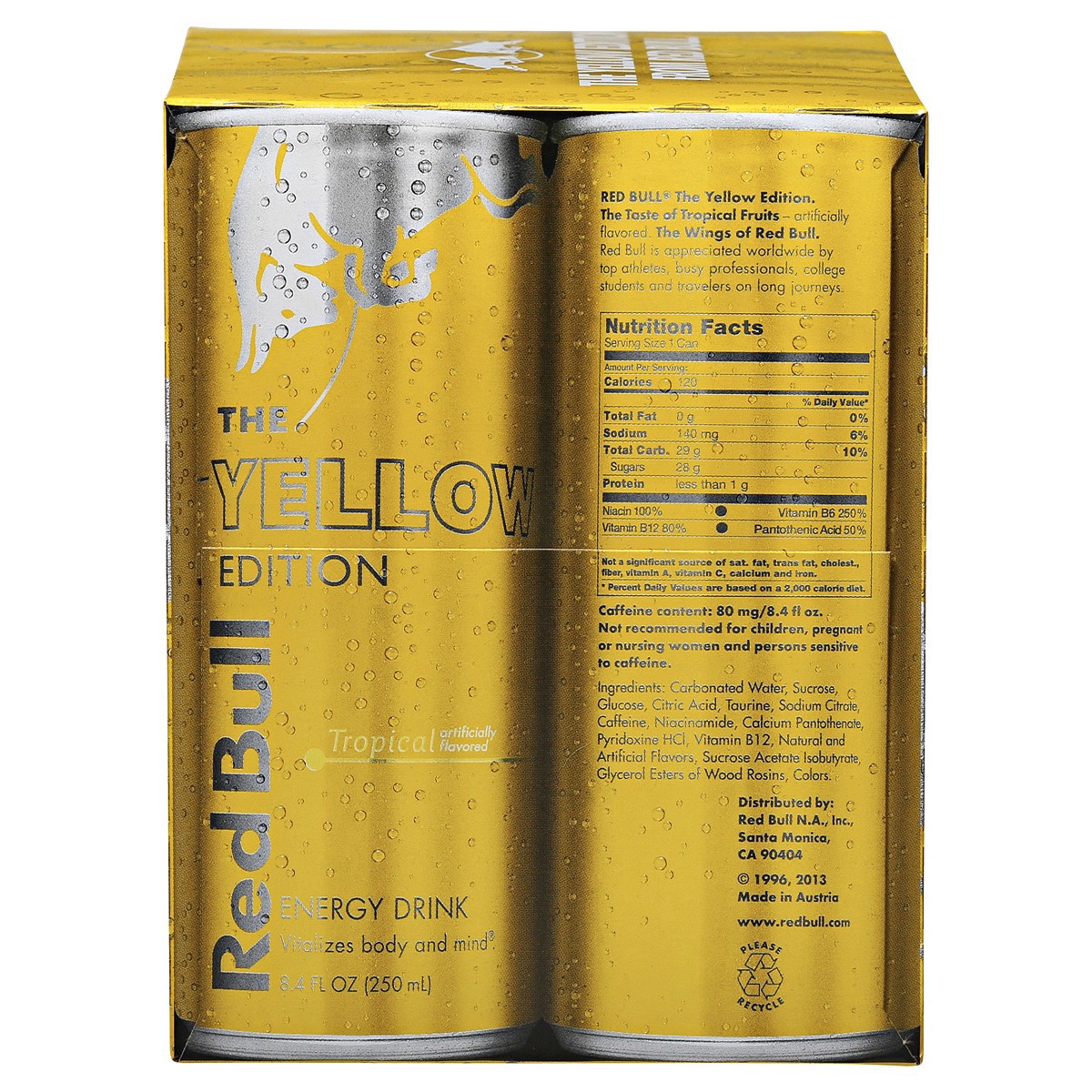 slide 2 of 7, Red Bull Yellow Edition Can, 4 ct; 8.4 oz