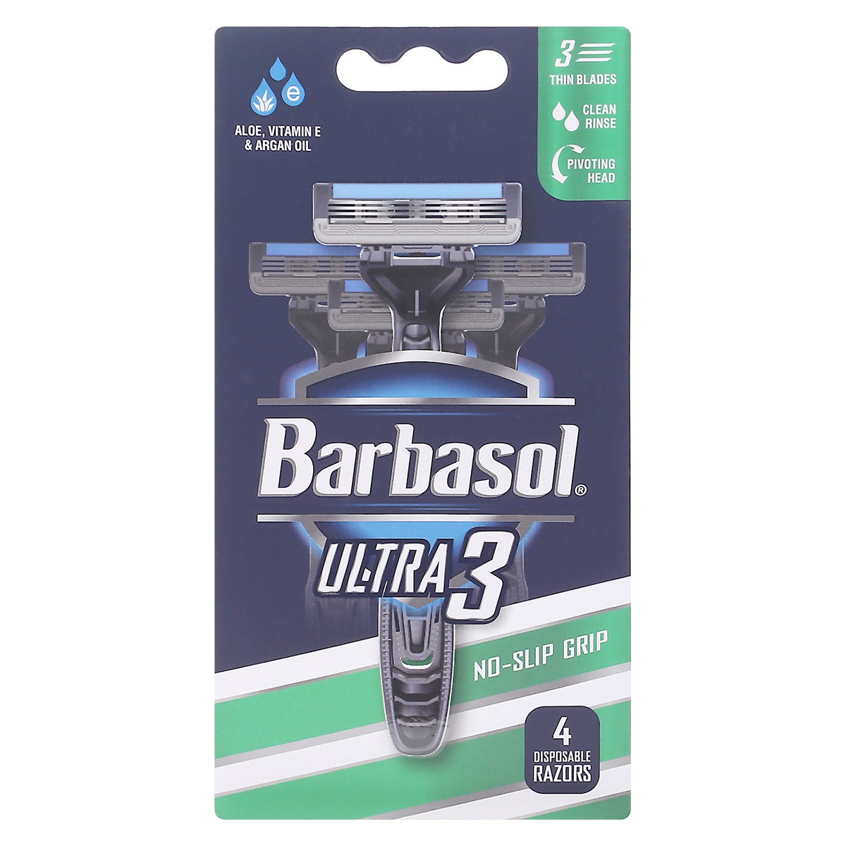 slide 9 of 9, Barbasol Disposable Ultra 3 Razors 4 ea, 4 ct