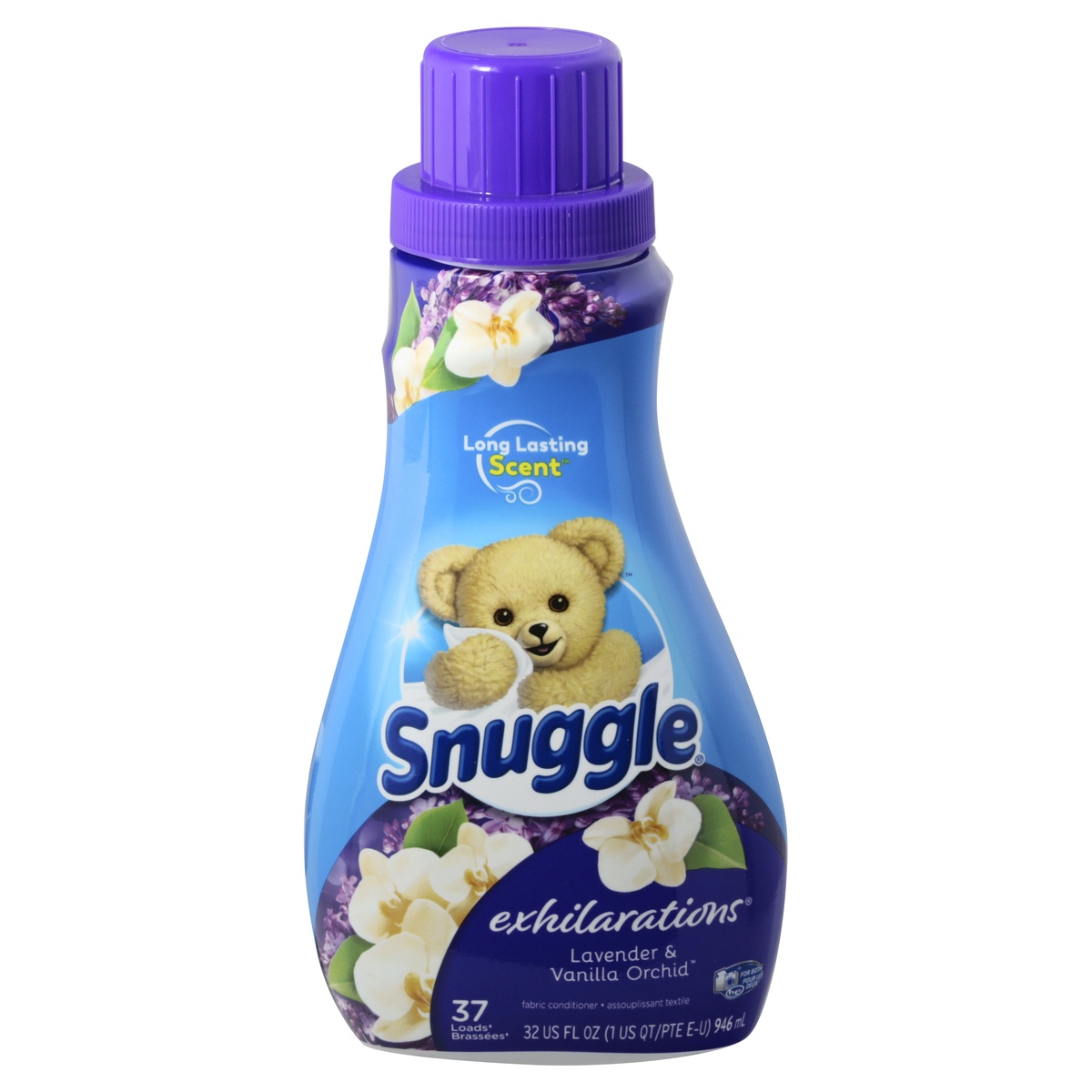 slide 1 of 1, Snuggle Lavender & Vanilla Orchid Fabric Softener, 32 fl oz