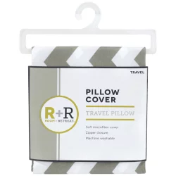Room + Retreat Travel Pillow Protector, Grey 14 in x 20 in