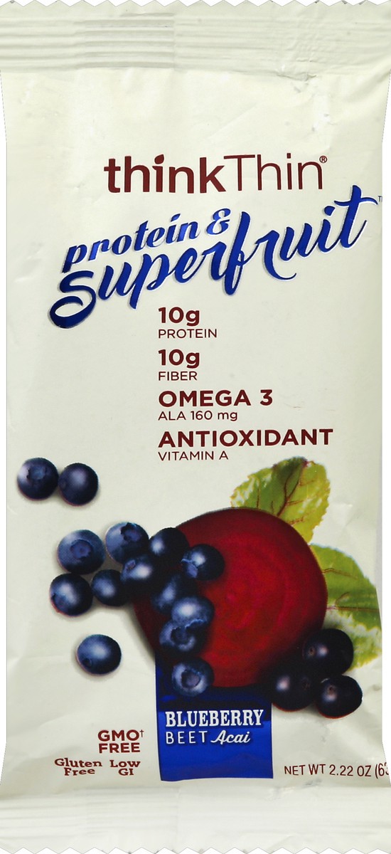 slide 1 of 6, thinkThin Protein & Superfruit 2.22 oz, 2.22 oz