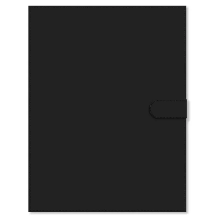 slide 1 of 1, C.R. Gibson Leatherette Padfolio - Black, LG