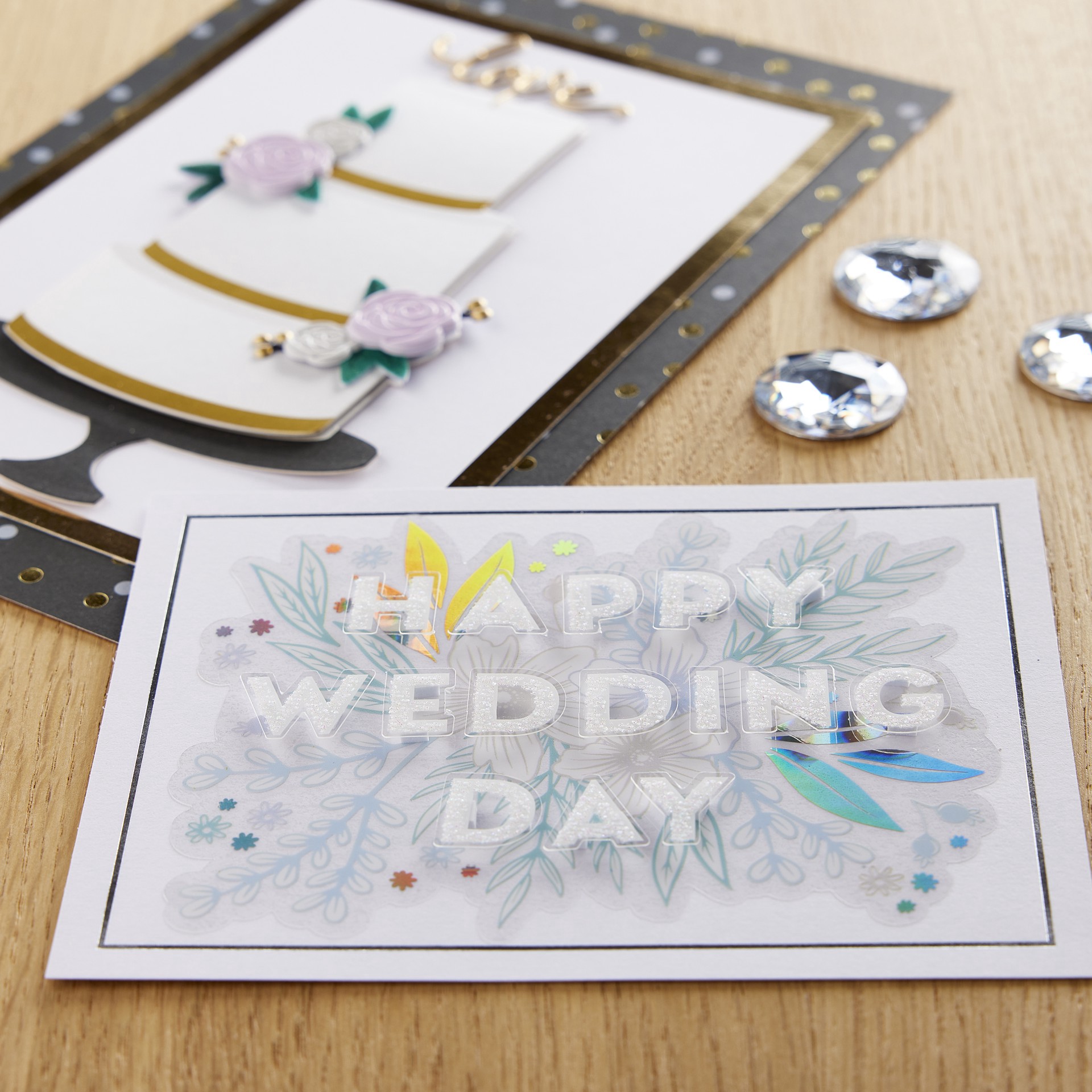 slide 2 of 4, Happy Wedding Day Card Sticker By Recollections, 3.875 in x 4.5 in