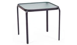 HD Designs Outdoors Orchads Square Glass Top Side Table - 18 in