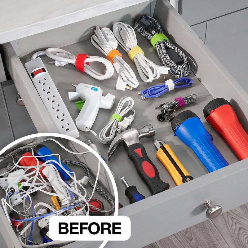 slide 2 of 9, Wrap-It Storage Self-Gripping 5 Inch/8 Inch Cable Ties 20 Each, 1 ct