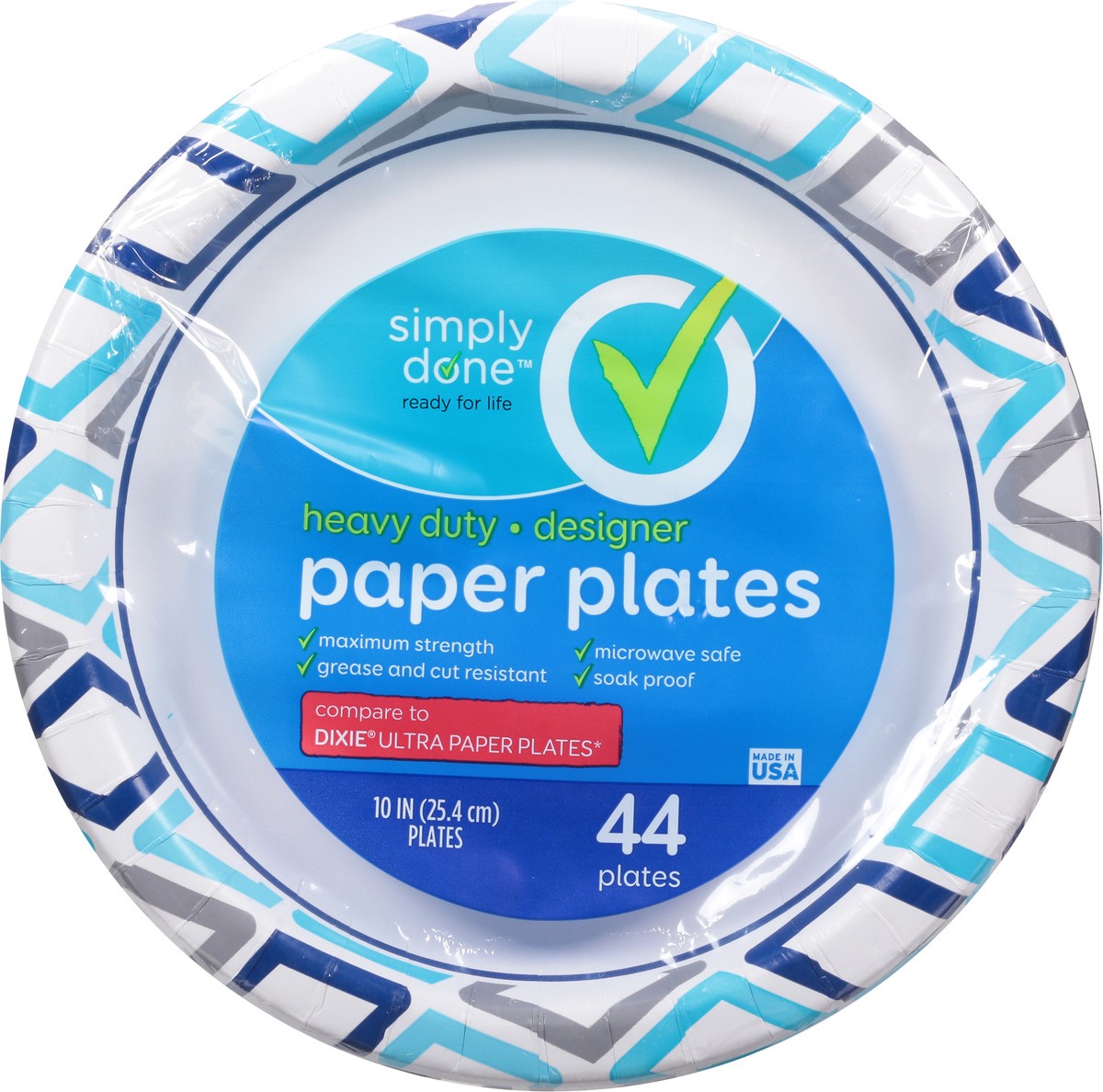 slide 2 of 12, Simply Done 10 Inch Heavy Duty Paper Plates 44 ea, 44 ct