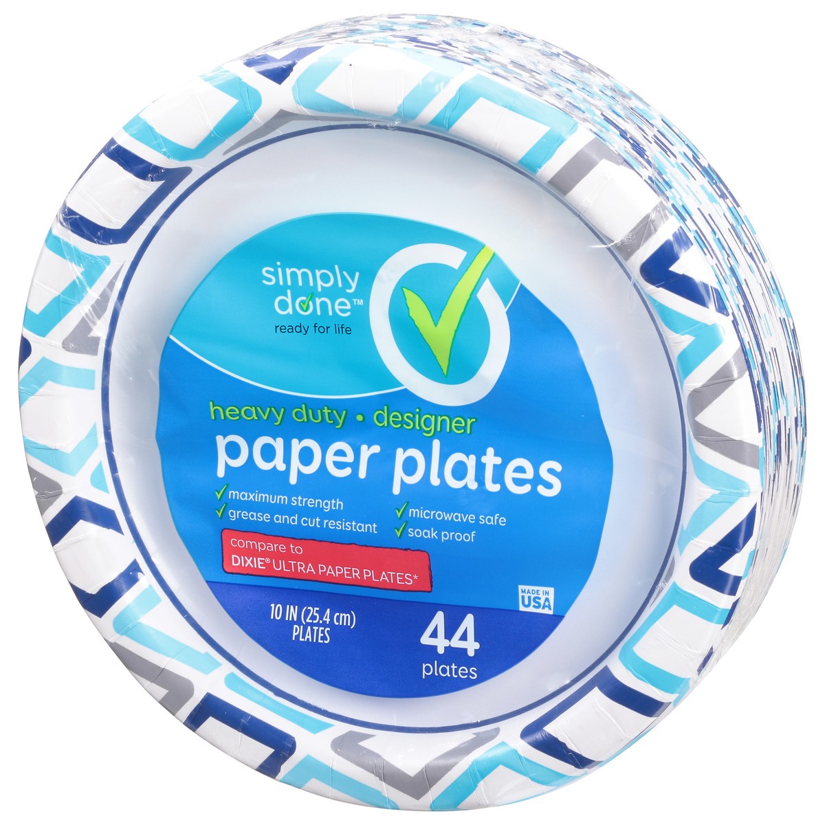 slide 7 of 12, Simply Done 10 Inch Heavy Duty Paper Plates 44 ea, 44 ct