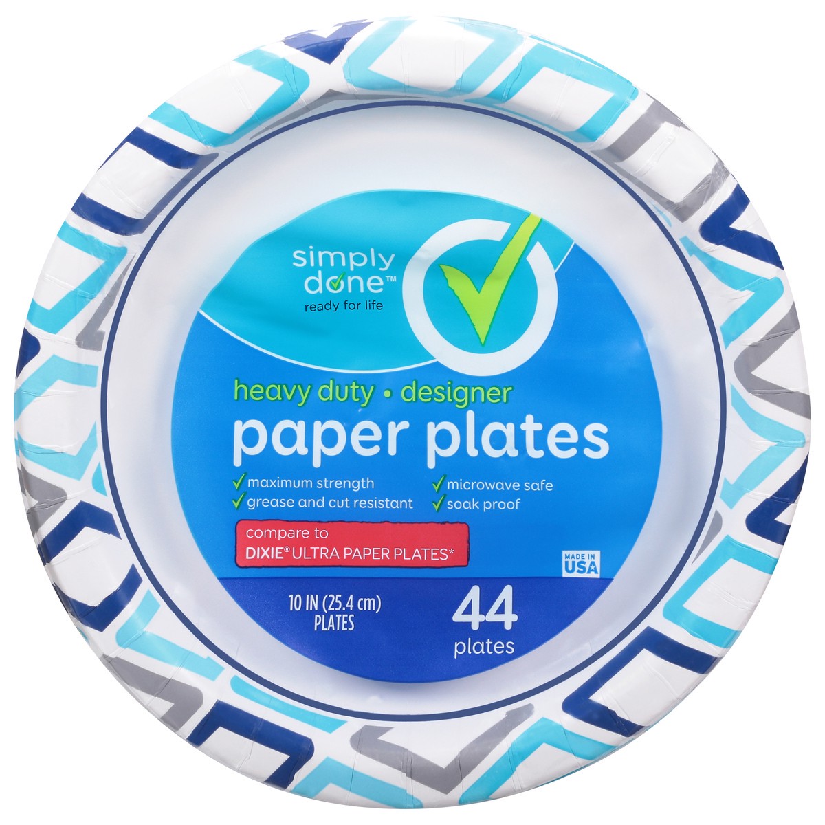 slide 6 of 12, Simply Done 10 Inch Heavy Duty Paper Plates 44 ea, 44 ct