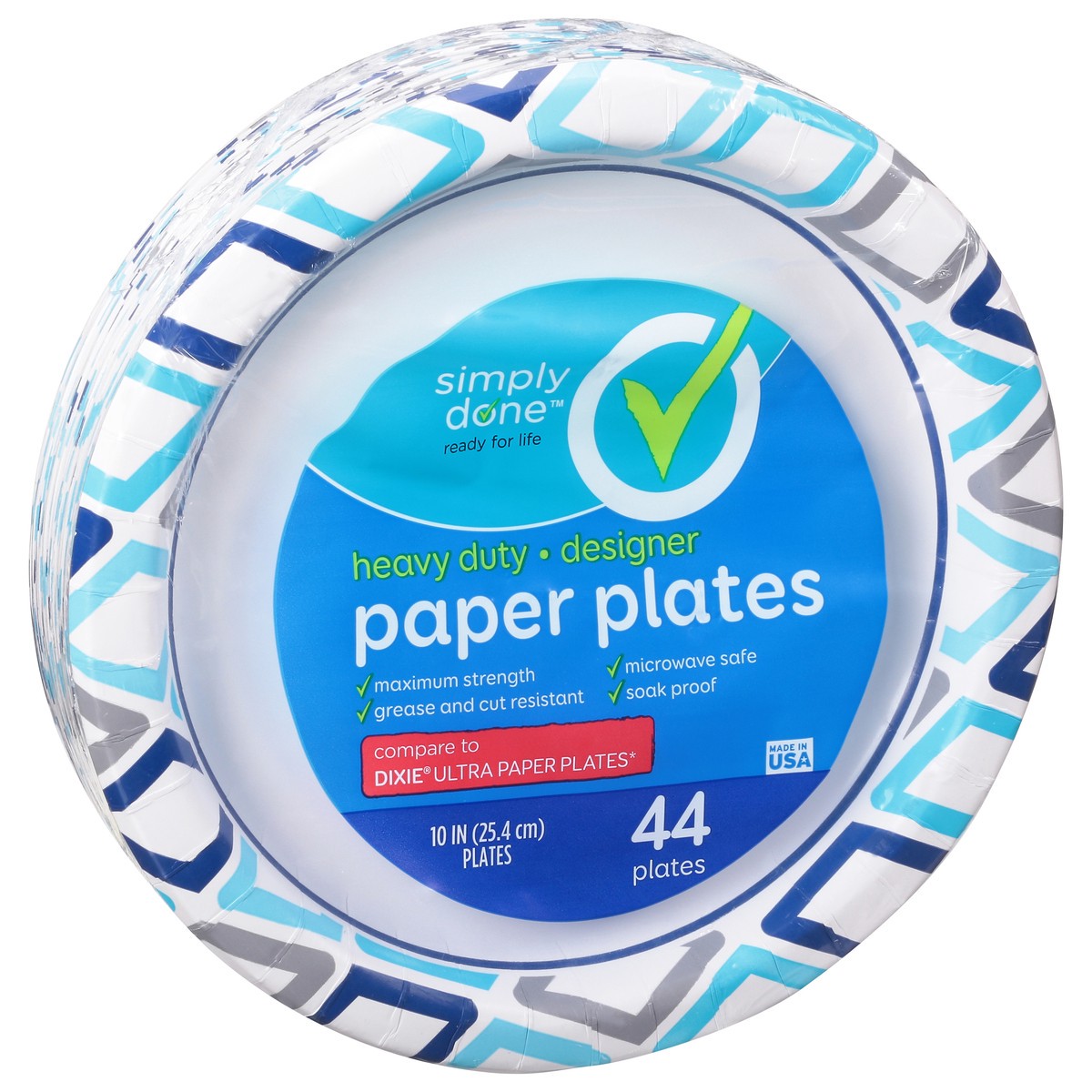 slide 5 of 12, Simply Done 10 Inch Heavy Duty Paper Plates 44 ea, 44 ct