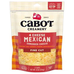 Cabot Creamery 4 Cheese Mexican Shredded Cheddar Cheese - 8 oz