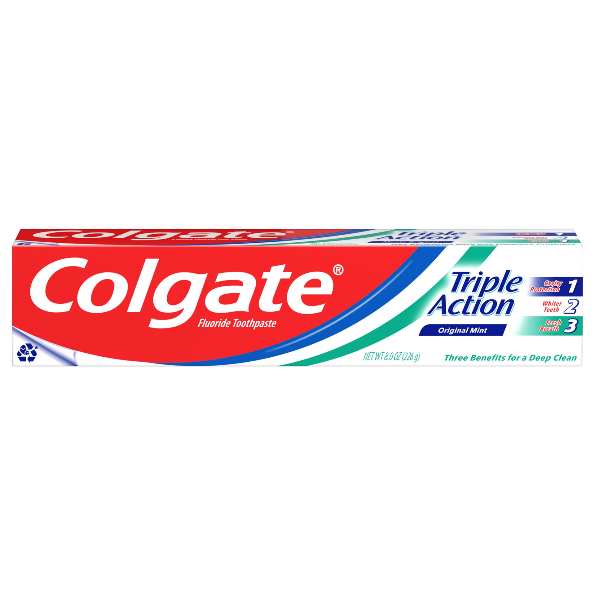 slide 4 of 6, Colgate Triple Action Mint Toothpast, 1 ct