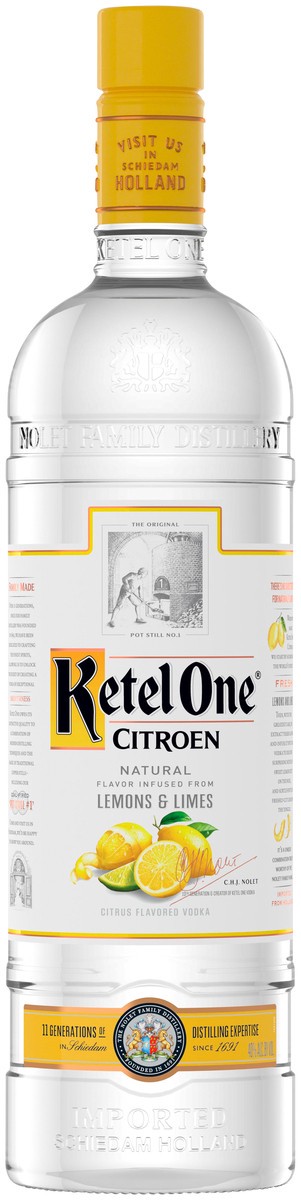 slide 1 of 3, Ketel One Citroen Flavored Vodka, 1 l