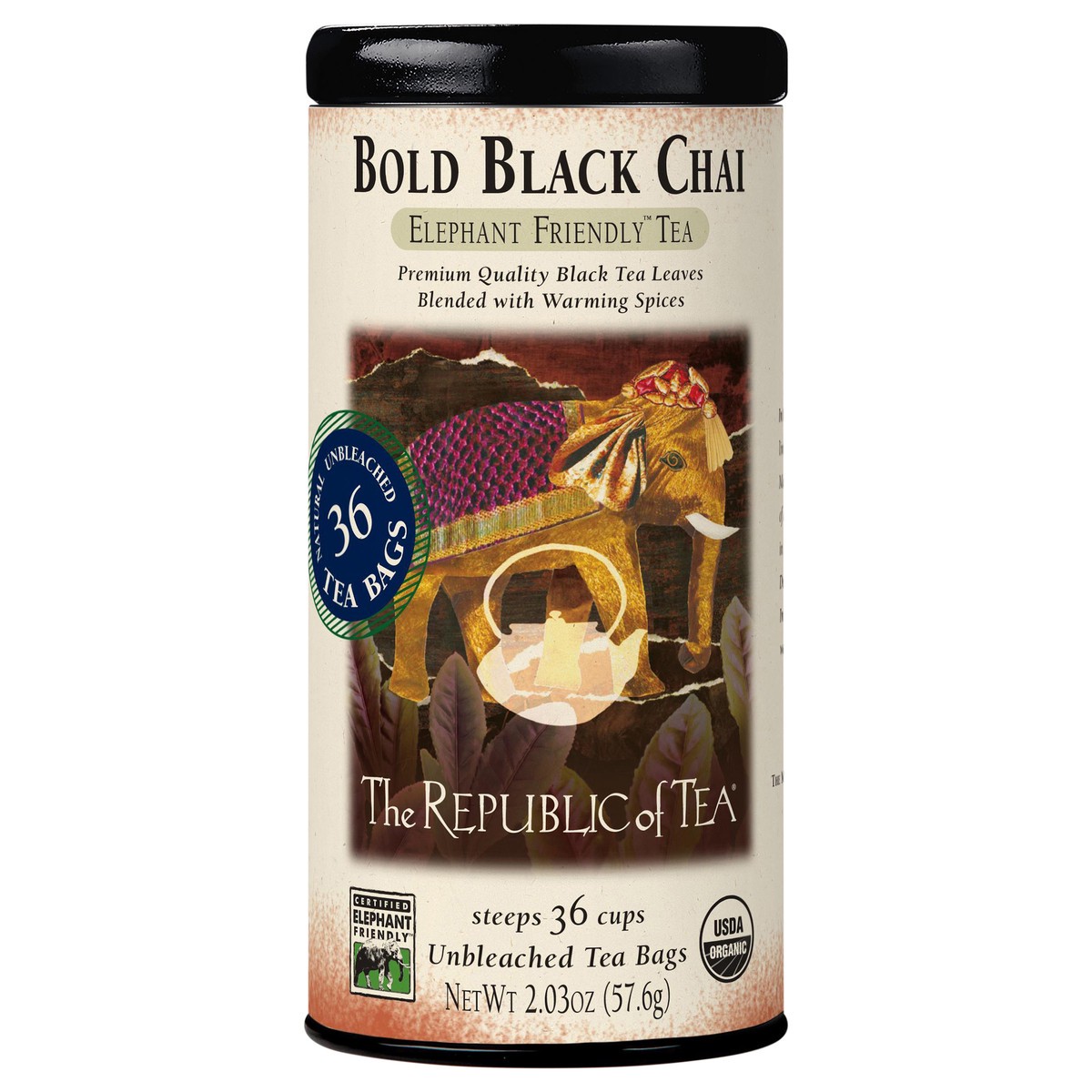 slide 1 of 9, The Republic of Tea Bold Black Chai, 2.03 oz
