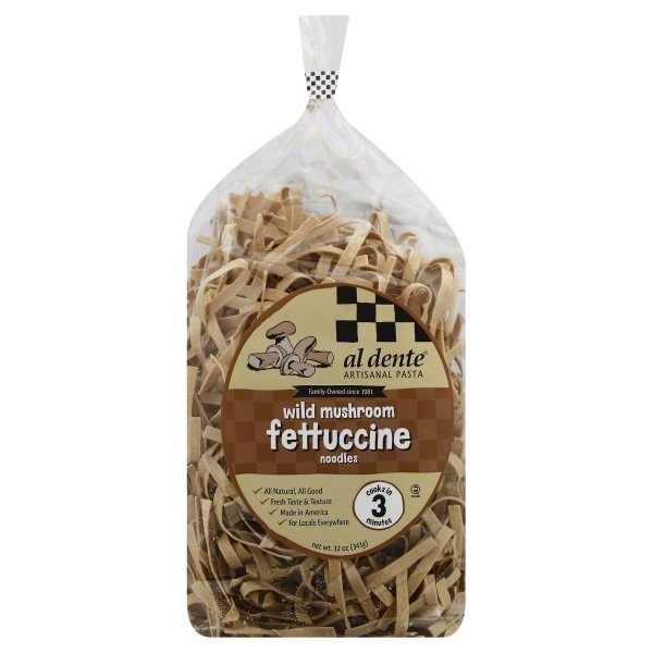slide 1 of 1, Al Dente Noodles Fettuccine Wild Mushroom Bag, 12 oz