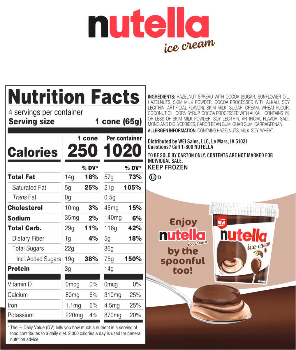 slide 9 of 15, Nutella Cones, 4 ct