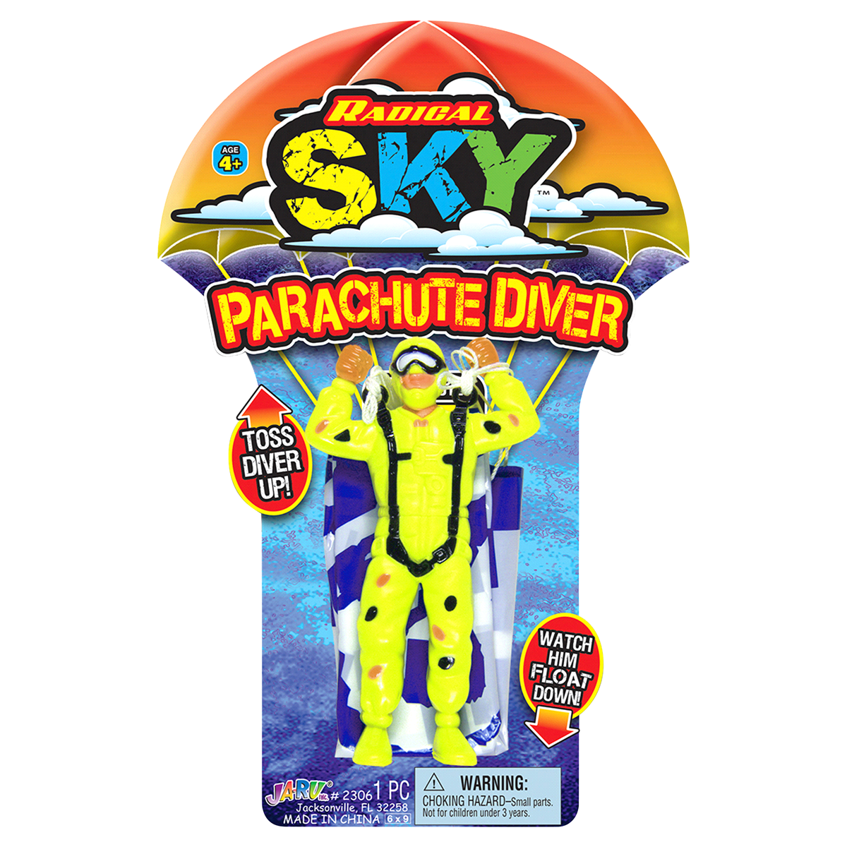 slide 2 of 5, Ja-Ru Radical Sky Parachute Diver, 1 ct