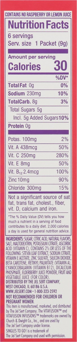 slide 7 of 9, vitafusion Infusions Singles To Go! Hydration Berry Lemonade Drink Mix - 6 ct, 6 ct