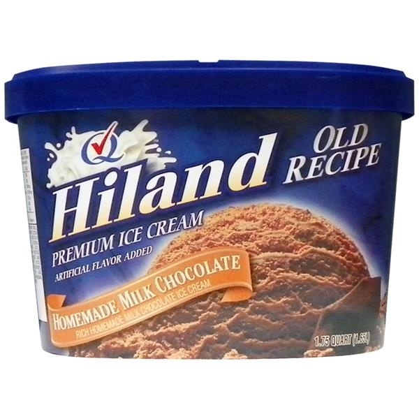 slide 1 of 1, Hiland Dairy Old Recipe Homemade Milk Chocolate Premium Ice Cream, 1.75 qt