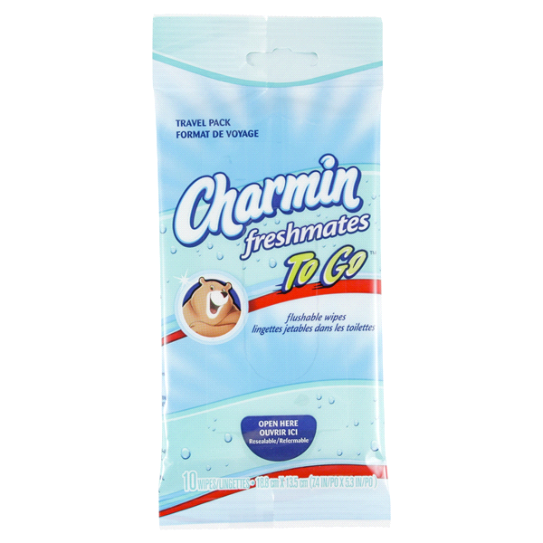 slide 1 of 2, Charmin Freshmates To Go Flushable Wipes, 10 ct