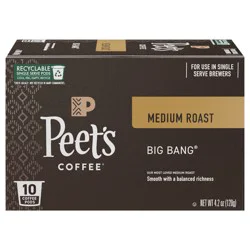 Peet's Coffee Big Bang Medium Roast Coffee Pods - 10 ct Carton