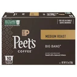 Peet's Coffee Big Bang Medium Roast Coffee Pods - 10 ct Carton