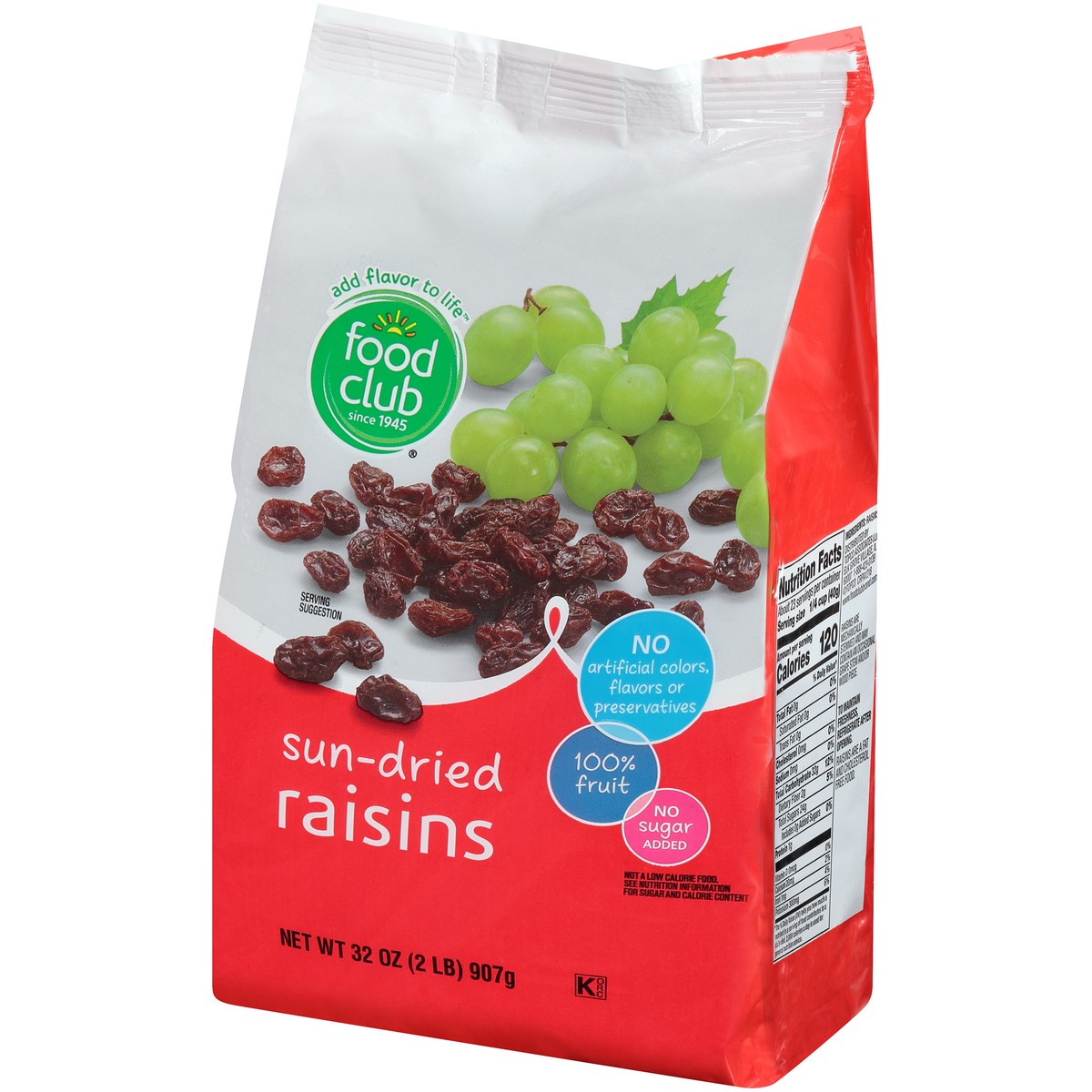 slide 3 of 10, Food Club Sun-dried Raisins, 32 oz