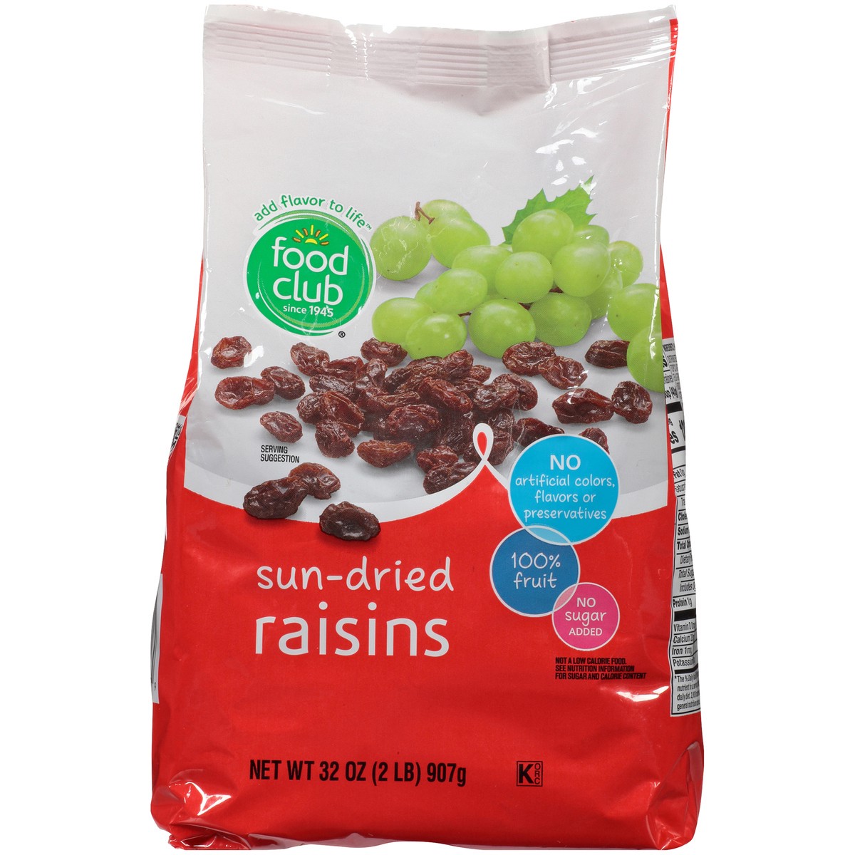 slide 9 of 10, Food Club Sun-dried Raisins, 32 oz