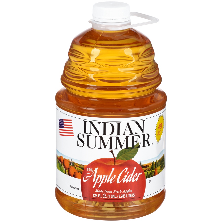 slide 1 of 1, Indian Summer 100% Apple Cider - 128 oz, 128 oz