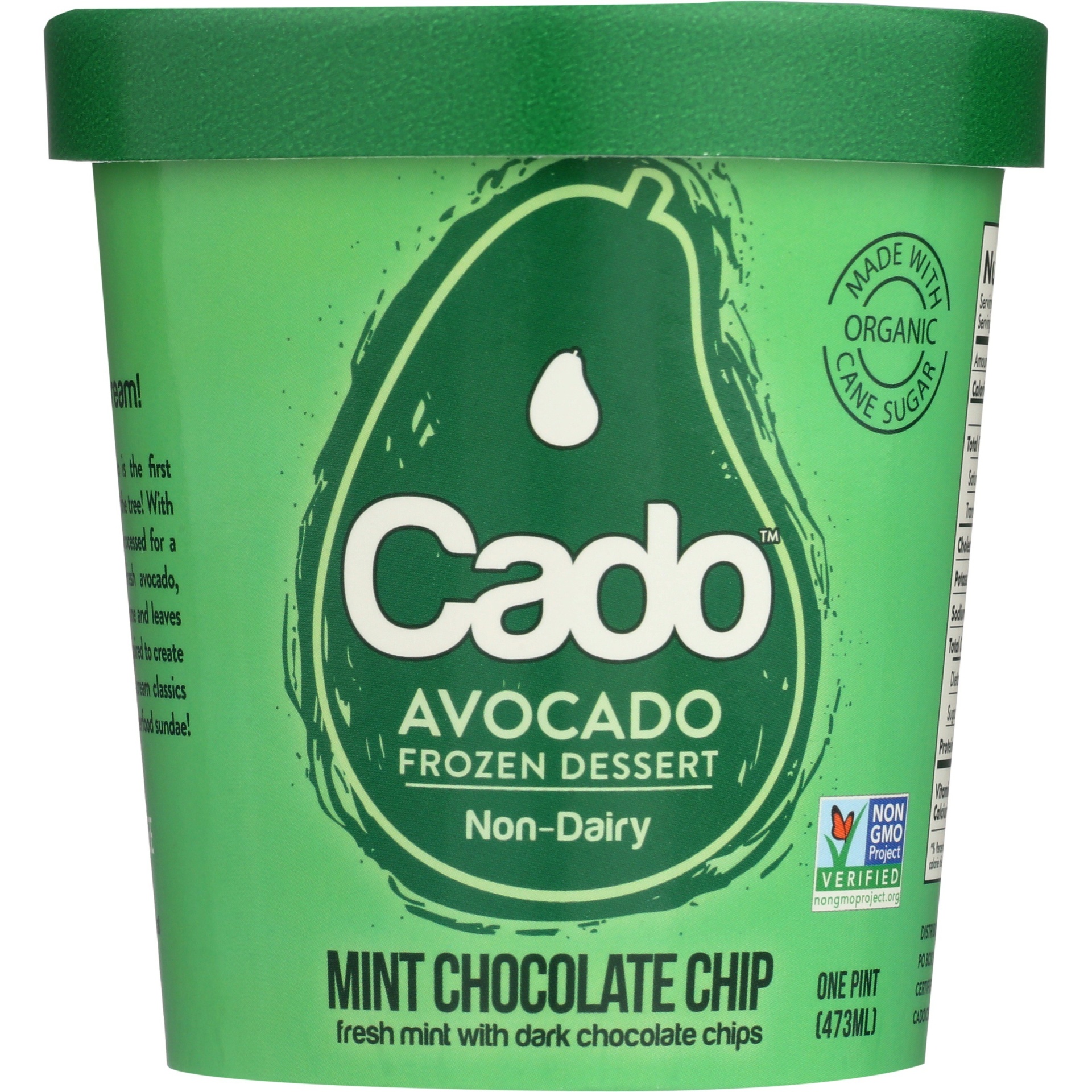 slide 1 of 4, Cado Non-Dairy Avocado Frozen Dessert - Mint Chocolate Chip, 1 pint