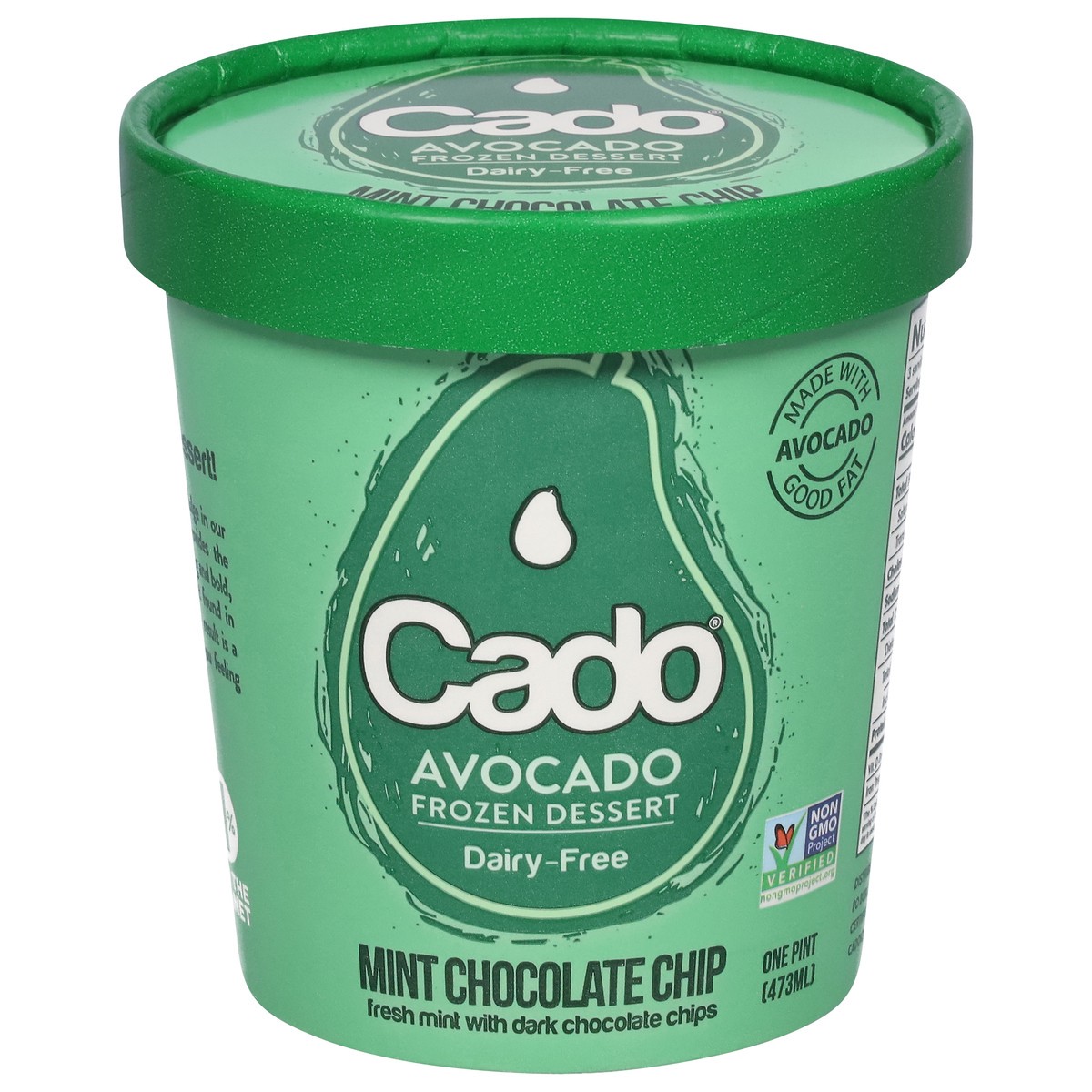 slide 1 of 5, Cado Dairy-Free Mint Chocolate Chip Avocado Frozen Dessert 1 pt, 1 ct