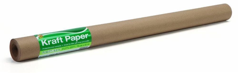 slide 1 of 1, Duck Brand Duck Kraft Paper - Brown, 2.5 yd x 30 ft